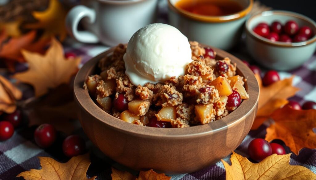 Apple Cranberry Crisp Serving Suggestion