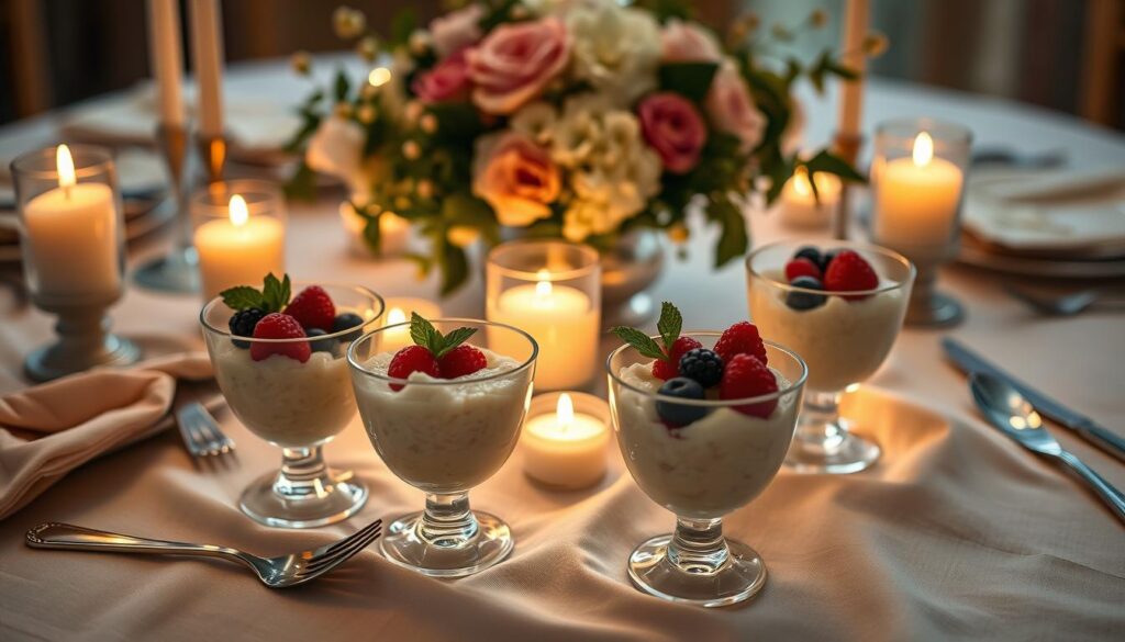 Elegant Rice Pudding Presentation