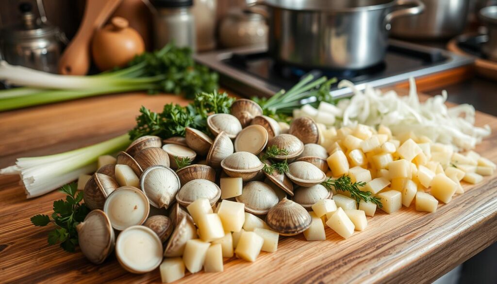 Traditional Clam Chowder Base Preparation