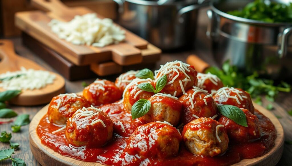 Chicken Parmesan Meatballs Preparation