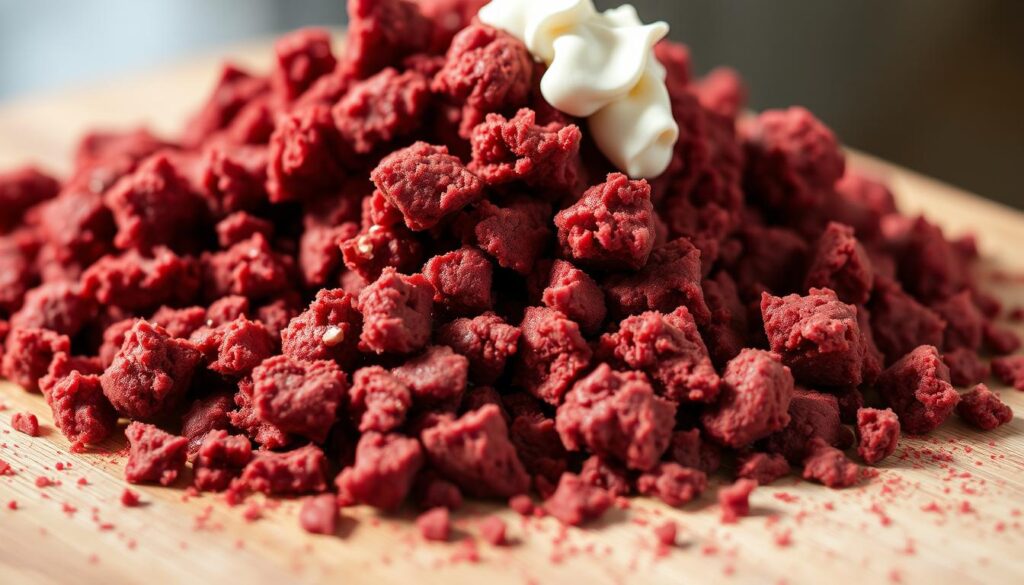 Red Velvet Cake Crumbs for Ice Cream